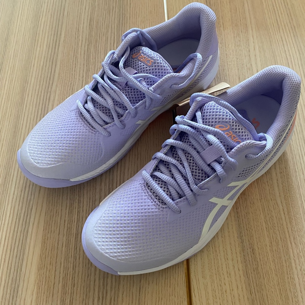 Asics Purple Sneakers with Mesh Upper and Reflective Details